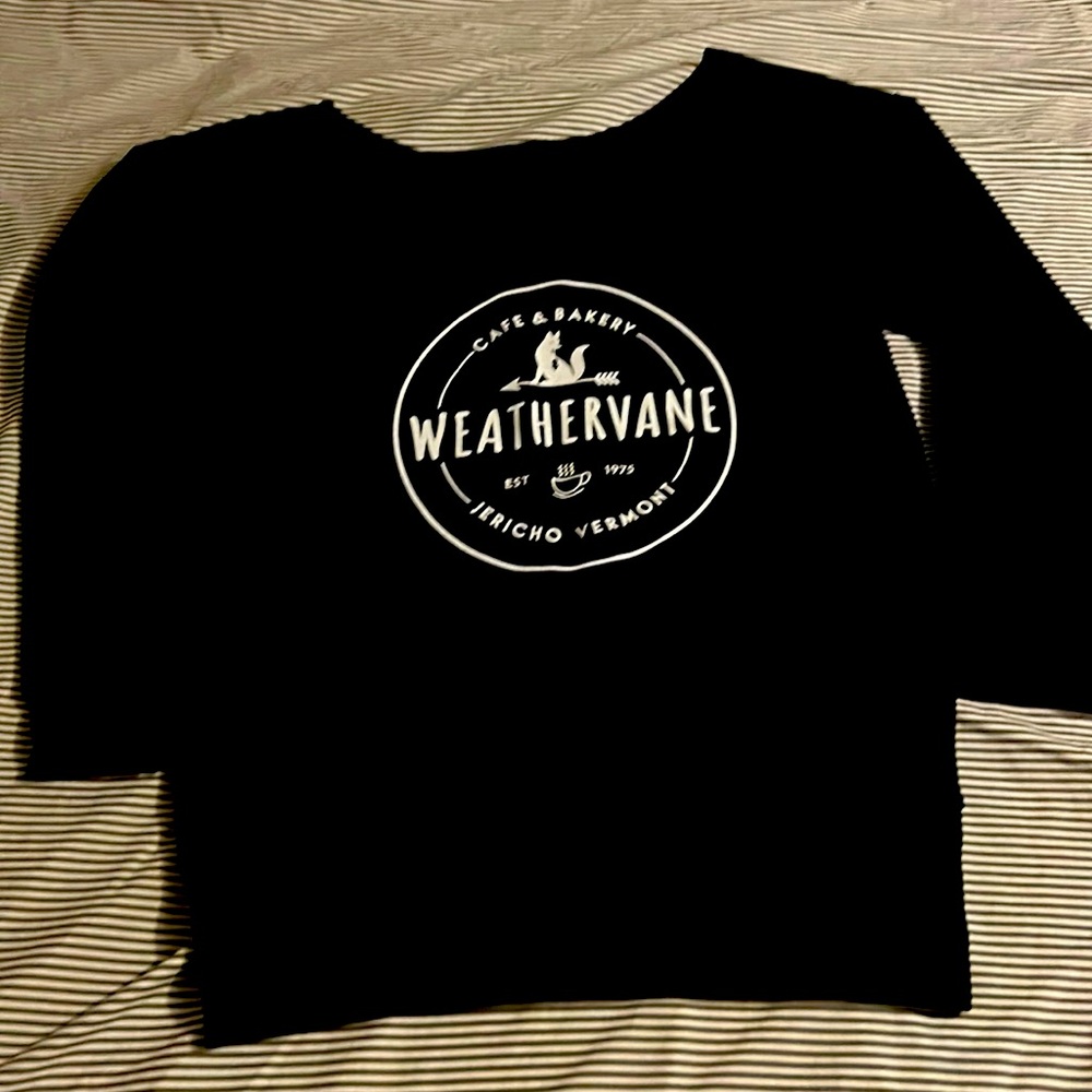 Weathervane scoop neck sweatshirt- Wednesday Addams